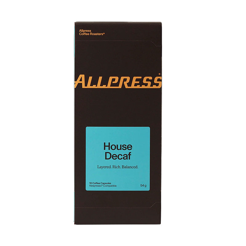 Allpress Coffee ~ Espresso Capsule House Decaf 10pk | New Zealand Delivery | Sabato Auckland