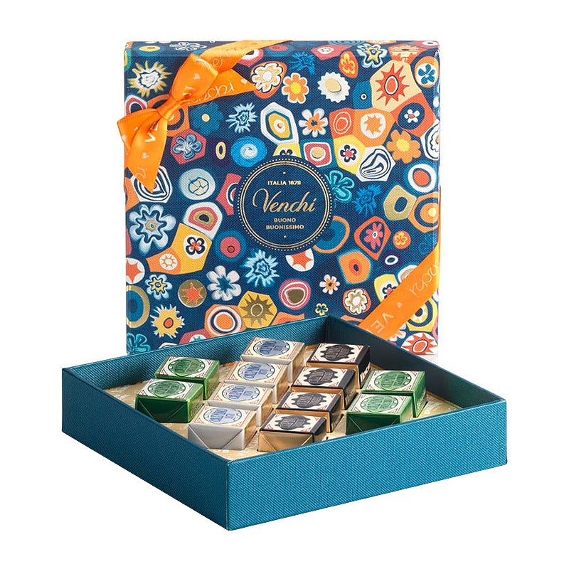 Venchi Murrine Square Gift Box 127g - Blue | Italian Chocolate & Confectionery | New Zealand Delivery | Sabato Auckland