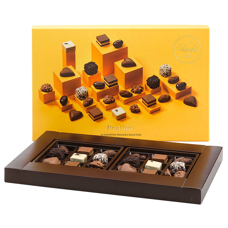 Venchi Pralines Gift Box 225g Open | Buy Italian Chocolate in New Zealand | Sabato Auckland