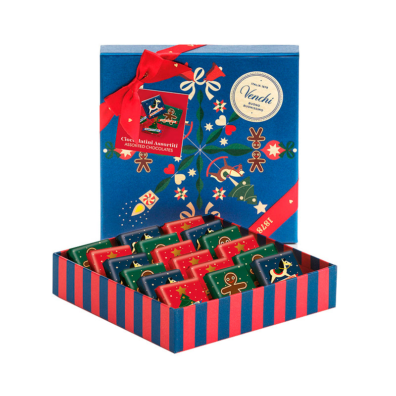 Venchi Festive Gift Box 130g ~ Blue | Italian Chocolate in New Zealand | Sabato Auckland