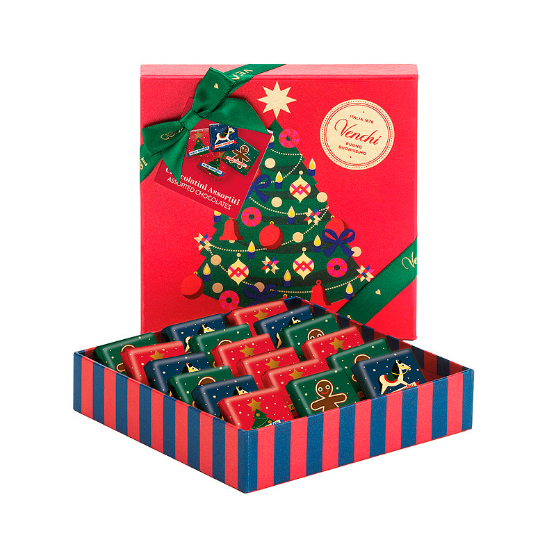 Venchi Festive Gift Box 130g ~ Red | Italian Chocolate in New Zealand | Sabato Auckland