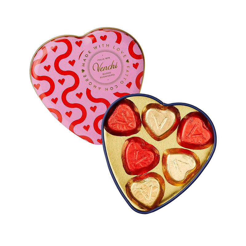 Venchi Valentine Heart Tin ~ Small 48g | New Zealand Delivery | Sabato Auckland