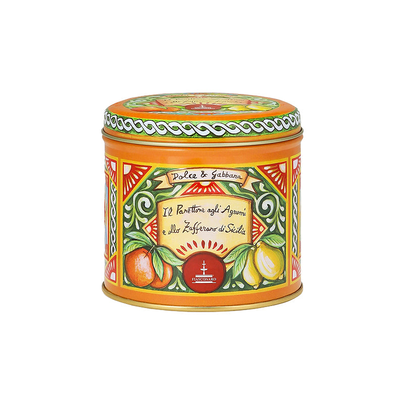 Fiasconaro Dolce&Gabbana Citrus Panettone 100g Orange & Dark Green Tin | New Zealand Delivery | Sabato Auckland