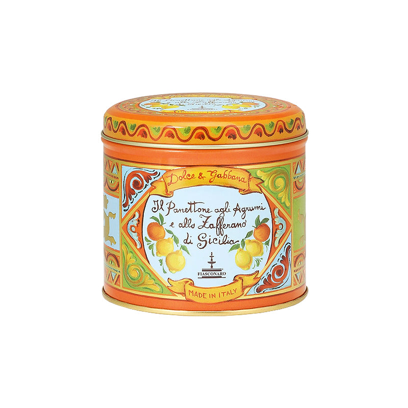 Fiasconaro Dolce&Gabbana Citrus Panettone 100g Orange & Pale Blue Tin | New Zealand Delivery | Sabato Auckland