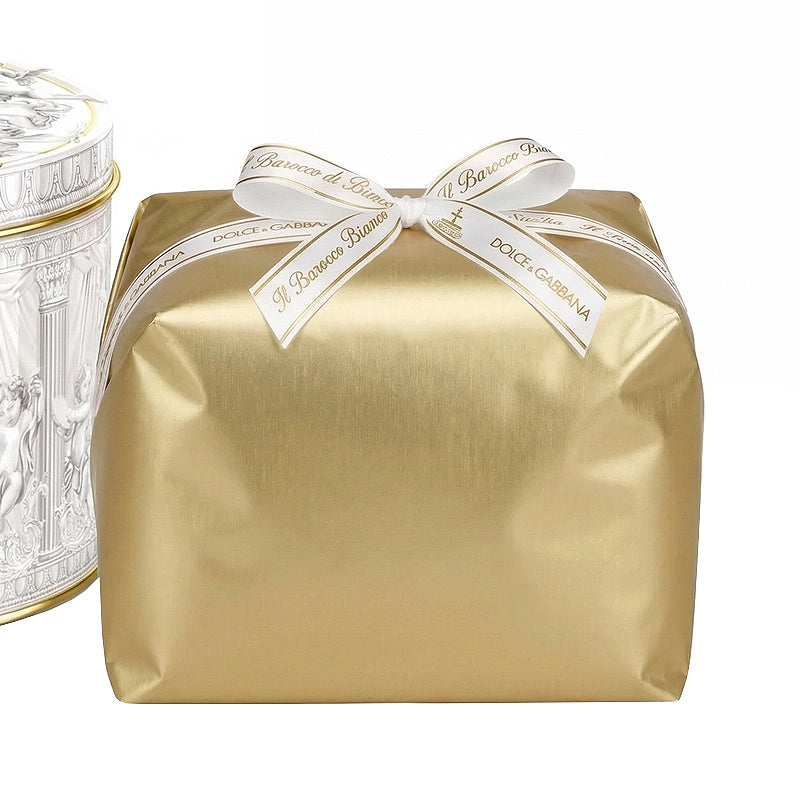 Fiasconaro Dolce&Gabbana Salted Caramel Panettone 1kg Opened | Il Barocco Bianco di Sicilia Panettone | New Zealand Delivery | Sabato Auckland