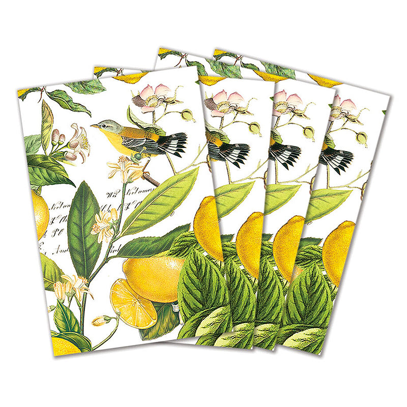 Michel Design Works Cotton Napkins ~ Lemon & Basil - Set of 4 | Cloth Napkins | Sabato New Zealand
