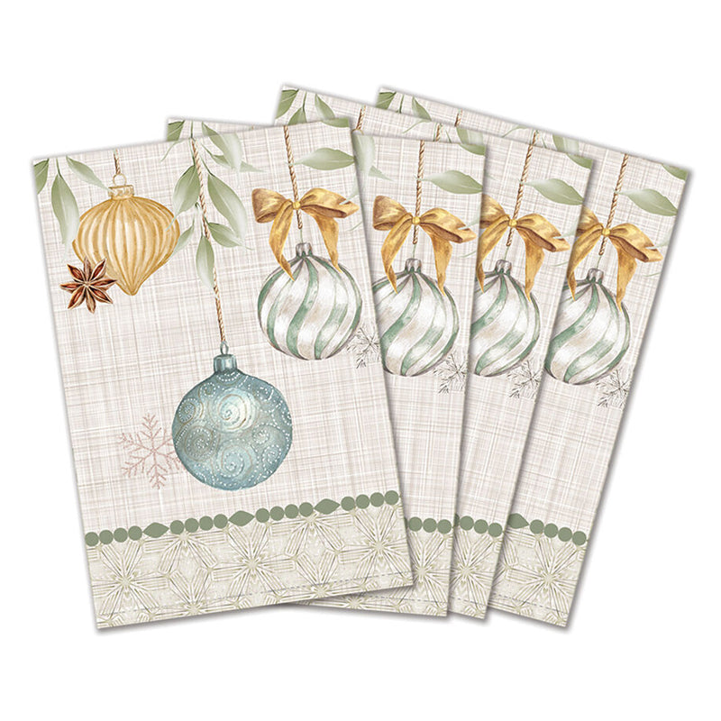 Michel Design Works Cotton Napkins ~ Peace on Earth - Set of 4 | Fabric Christmas Napkins | Sabato Auckland
