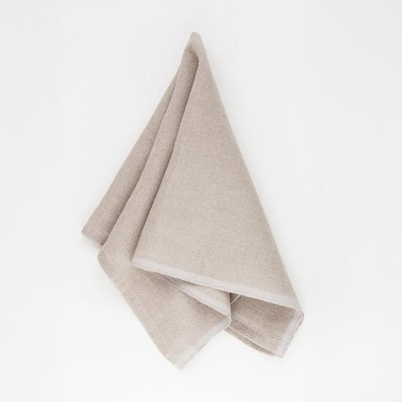 Mungo Selvedge Linen Napkin ~ White | New Zealand Delivery | Sabato Auckland