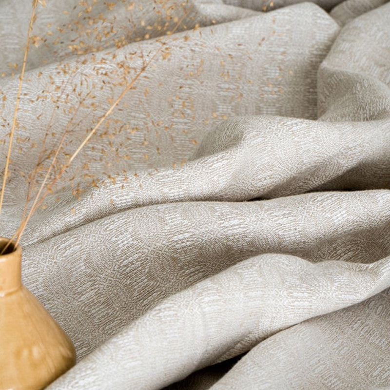 Mungo Cloverleaf Linen Tablecloth ~ Natural Detail | New Zealand Delivery | Sabato Auckland