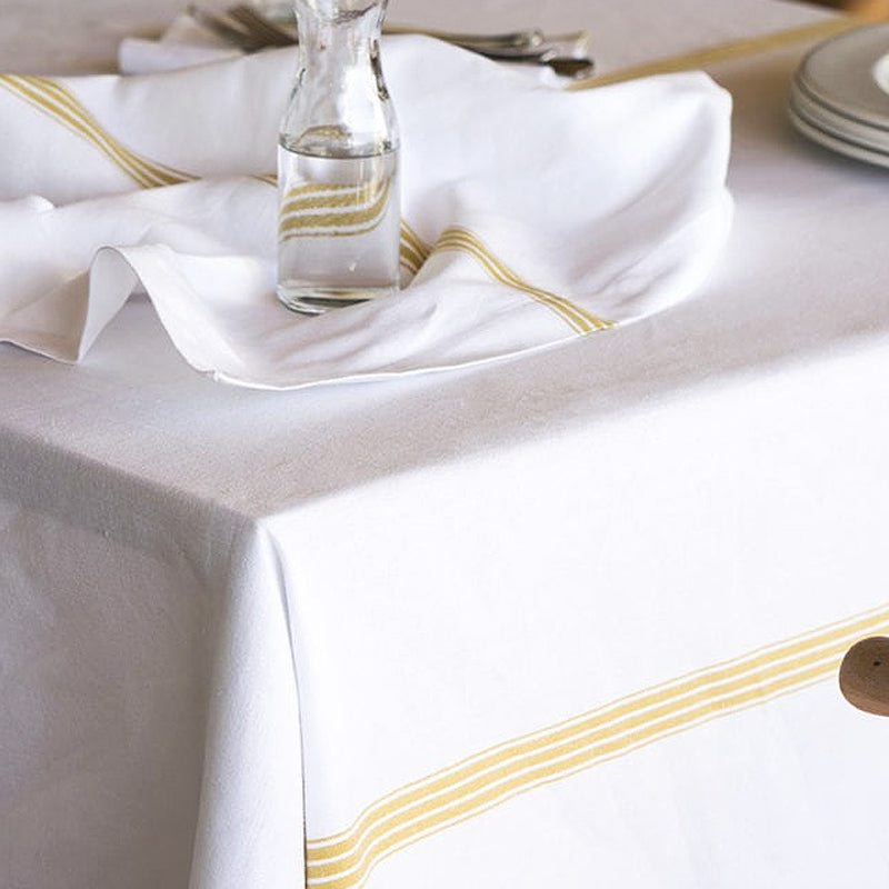 Mungo Provincial Stripe Tablecloth ~ Zest | New Zealand Delivery | Sabato Auckland