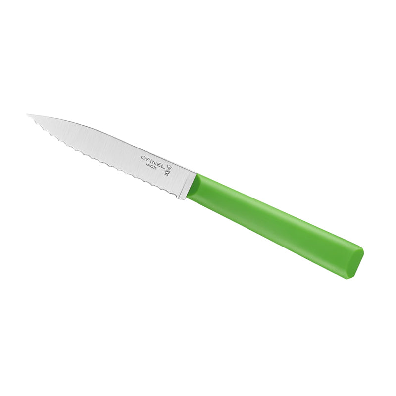 Opinel Les Essentiels Serrated Knife ~ Green | New Zealand Delivery | Sabato Auckland