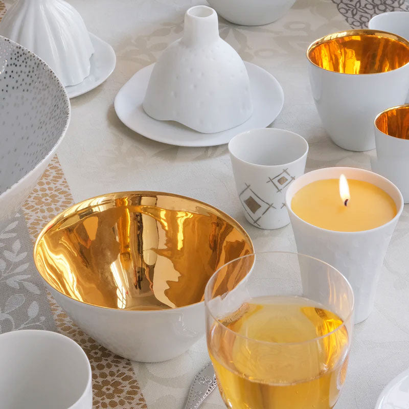 Tsé & Tsé Famished Bowl ~ Gold | French Artisan Porcelain | New Zealand Delivery | Sabato Auckland