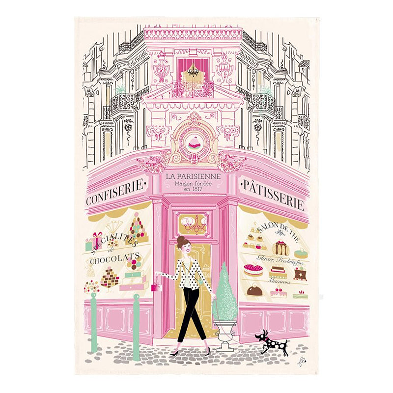 French Cotton Tea Towel ~ Patisserie | New Zealand Delivery | Sabato Auckland