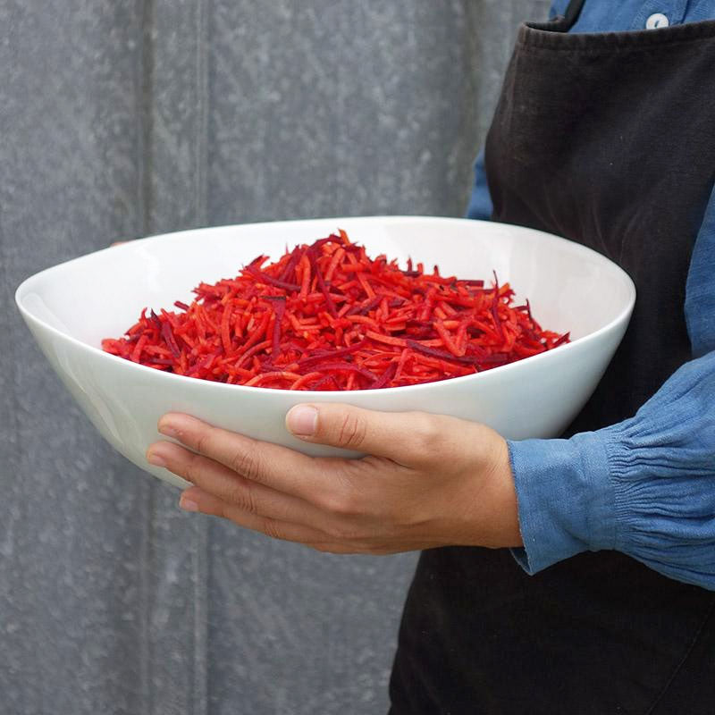 Tsé & Tsé Large Famished Salad Bowl ~ White 32cm | French Porcelain | New Zealand Delivery | Sabato Auckland