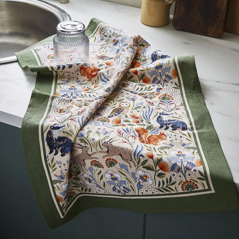 Ulster Weavers Tea Towel ~ Blackthorn | Woodland Patterned Tea Towel | Sabato Auckland