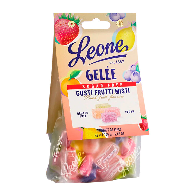 Leone Sugar-Free Fruit Jellies 125g Bag | Italian Confectionery | New Zealand Delivery | Sabato Auckland