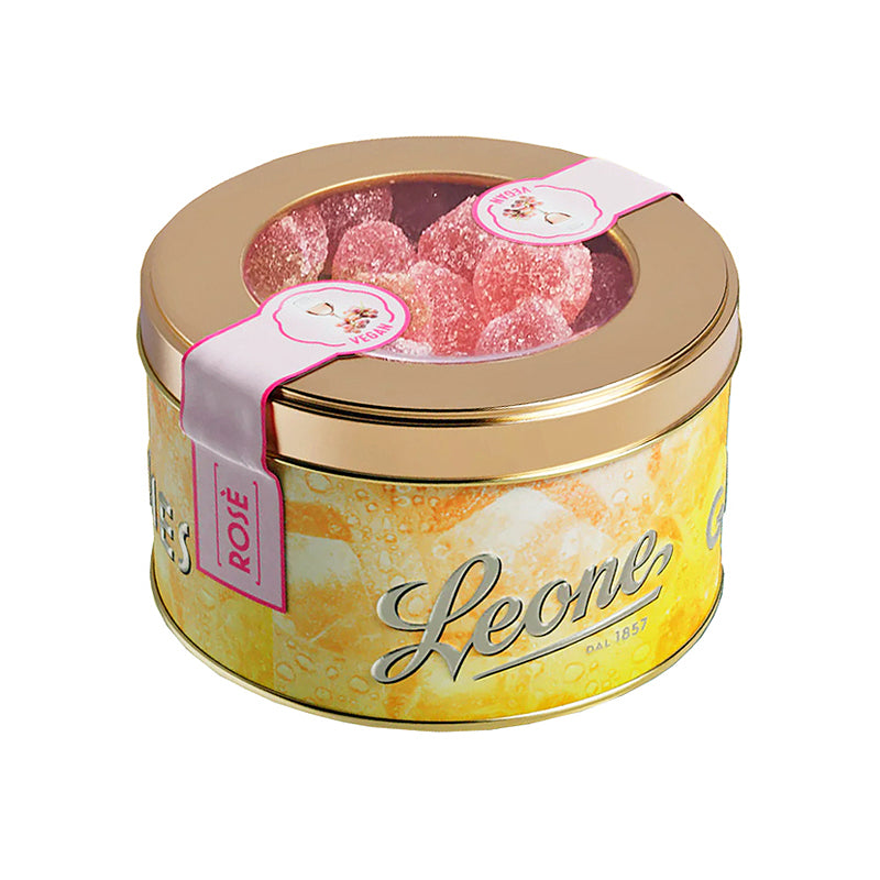 Leone Rosé Wine Jellies 150g Tin | Italian Confectionery for New Zealand Delivery | Sabato Auckland