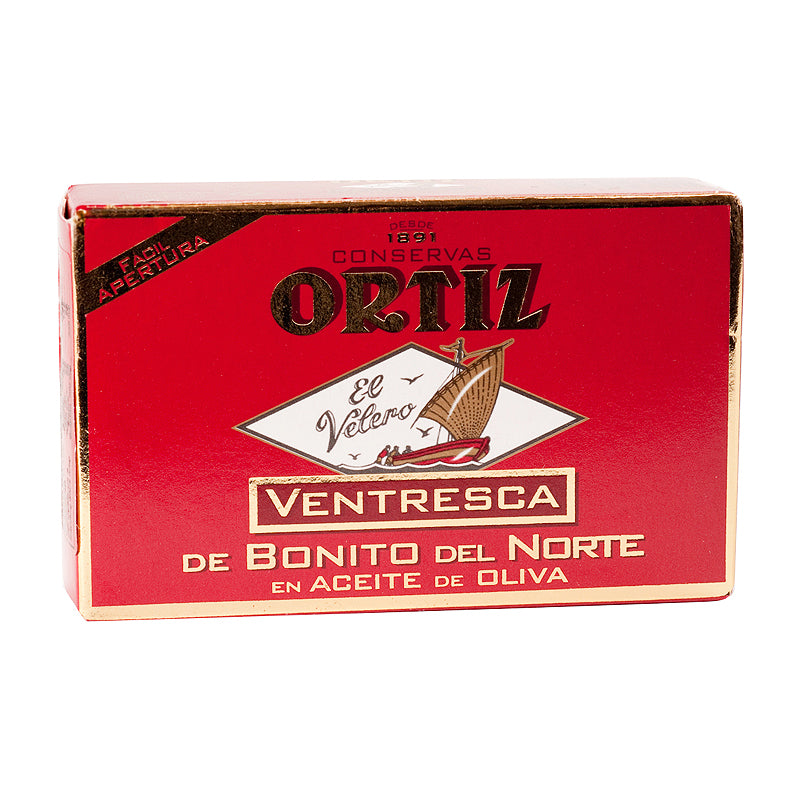 Ortiz White Tuna Ventresca in Olive Oil 110g Tin | Premium Spanish Tuna | New Zealand Delivery | Sabato Auckland