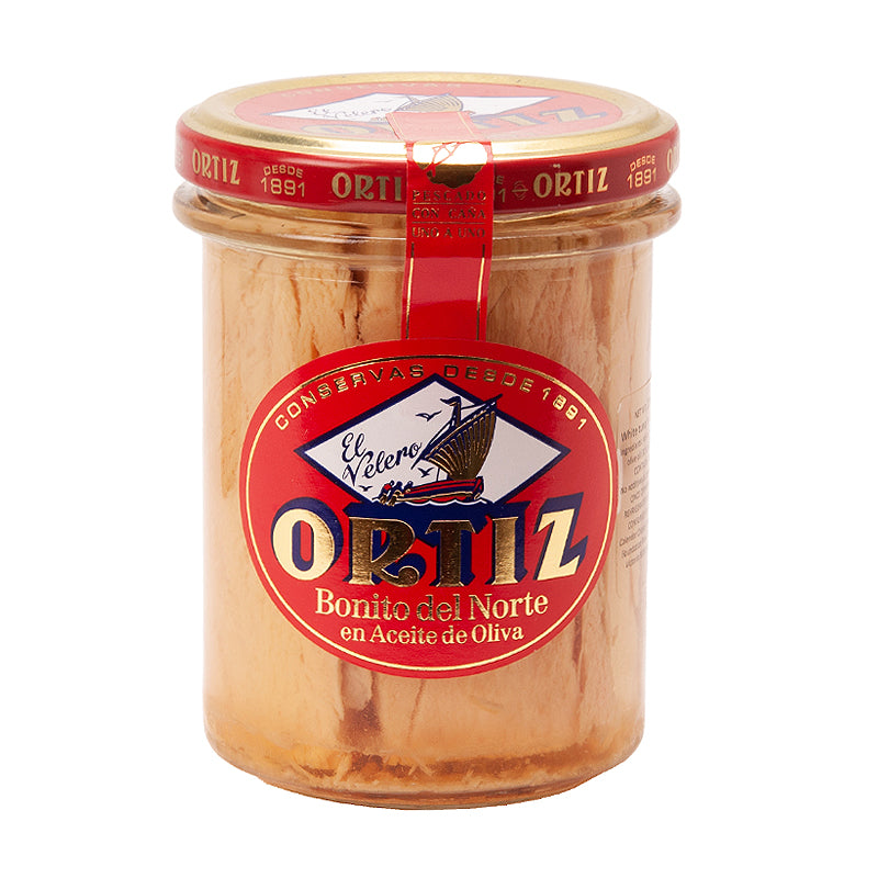 Ortiz White Tuna in Olive Oil 220g Jar | Premium Spanish Loin Tuna | New Zealand Delivery | Sabato Auckland