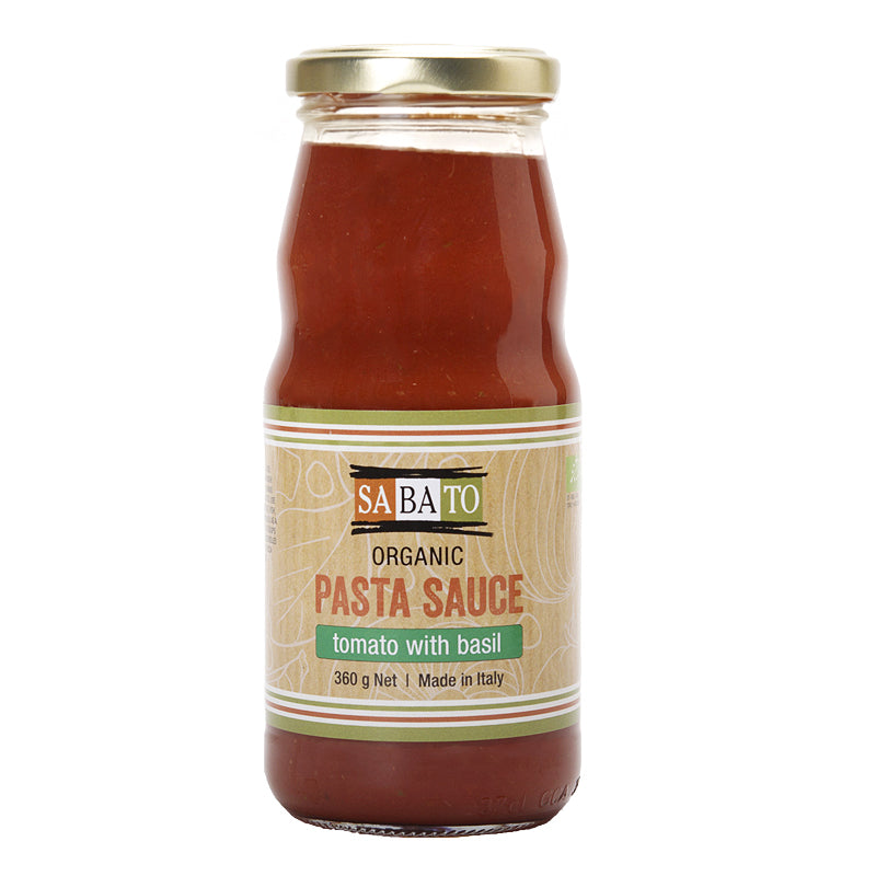 Sabato Organic Pasta Sauce ~ Tomato with Basil 360g | Sabato Auckland