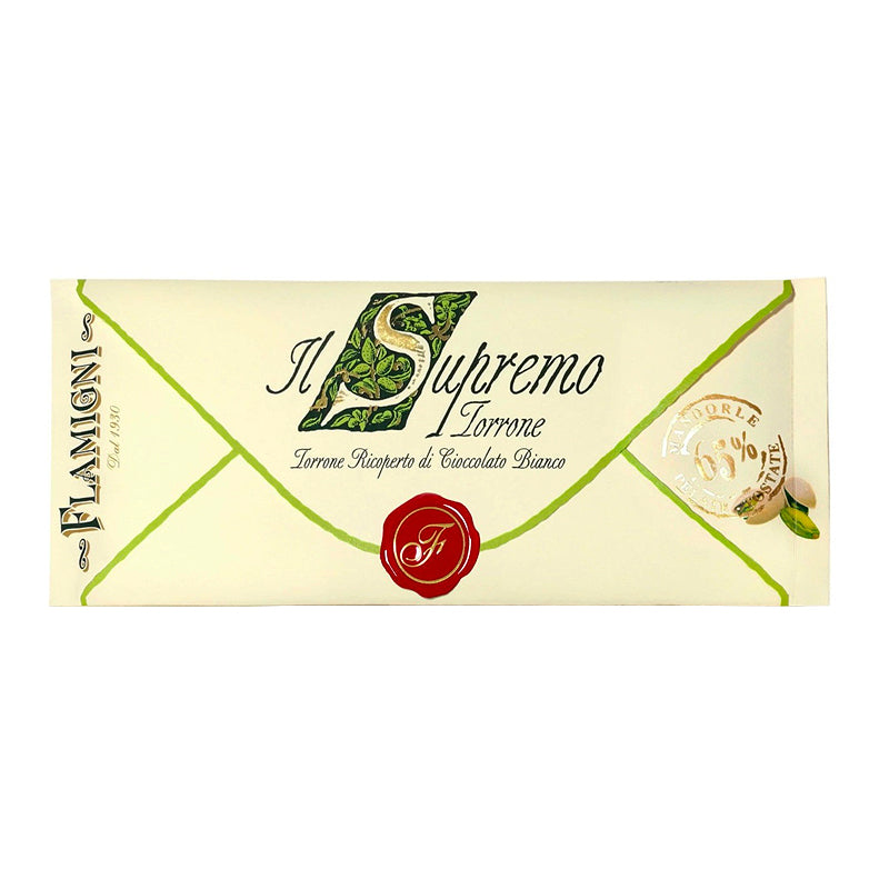 Flamigni Brittle Nougat with 65% Pistachios & White Chocolate 150g | Artisan Italian Torrone | New Zealand Delivery | Sabato Auckland
