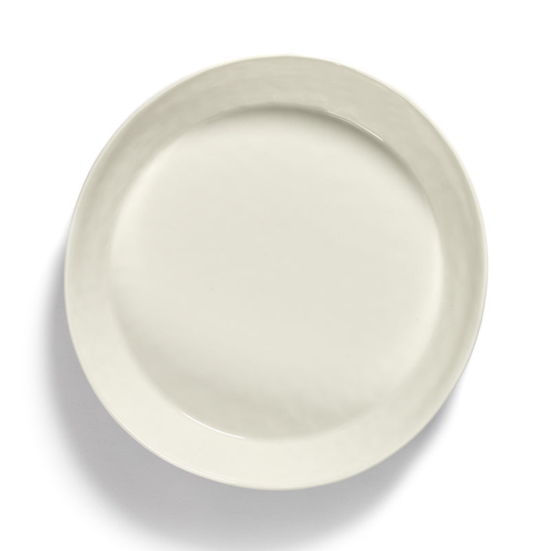 Ottolenghi Small Deep Serving Plate ~ White with Blue Stripes