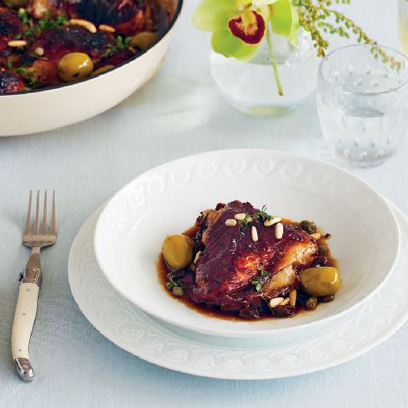 Balsamic Roast Chicken with Olives and Capers