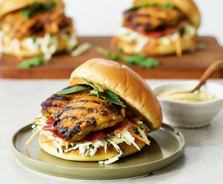 Mustard Chicken Burgers