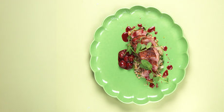 Duck Breast with Cabernet Cherry Compote & Farro with Fennel