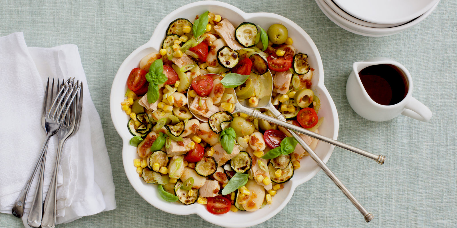 Farmhouse Bean, Tuna and Summer Vegetable Salad