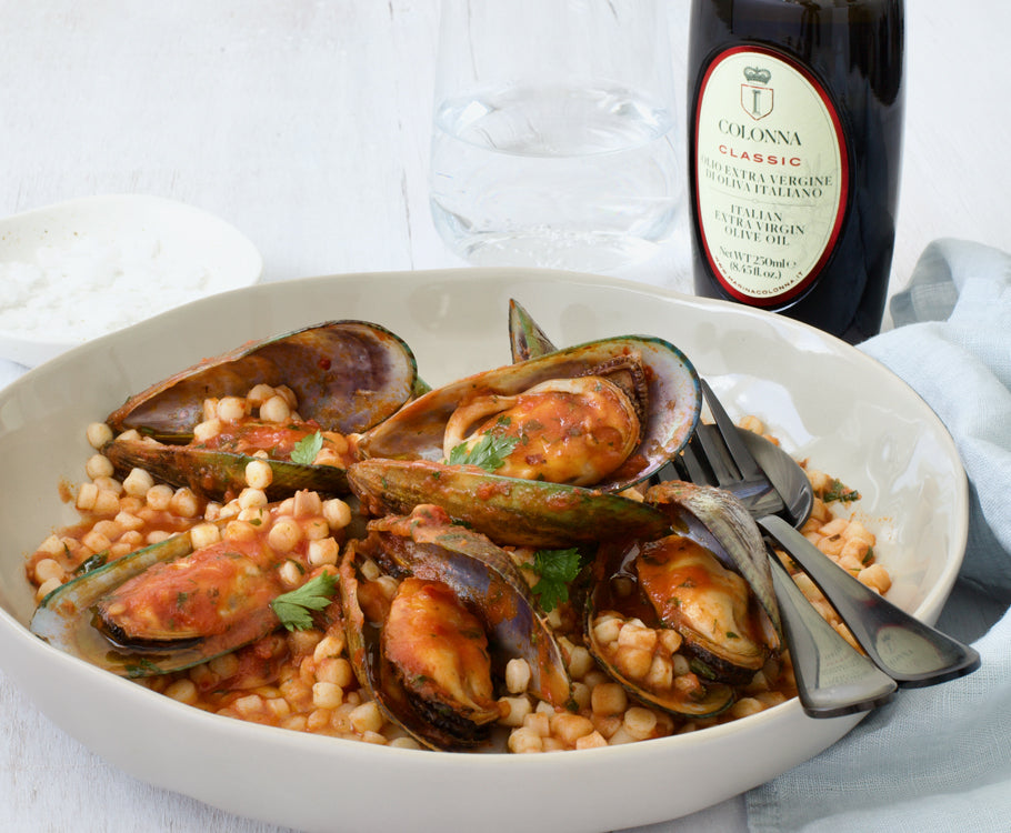 Fregola with Mussels & Nduja