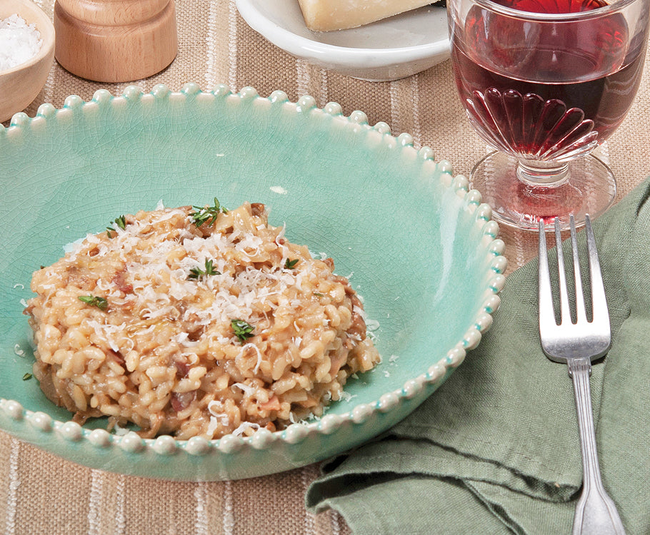 No-stir Risotto with Porcini using Ferron carnaroli risotto rice