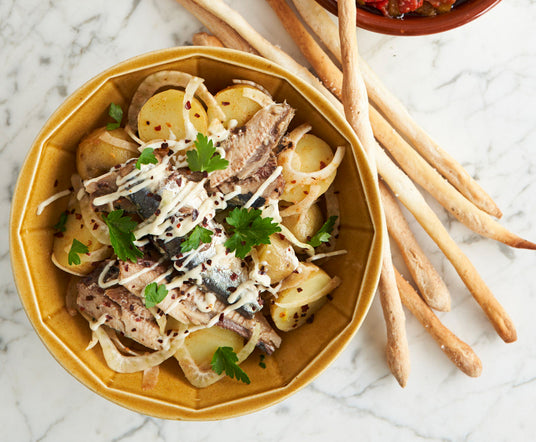 Smoky Sardines, Potatoes and Fennel