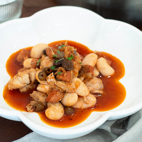 Spanish-style Chicken, with Chorizo and Beans