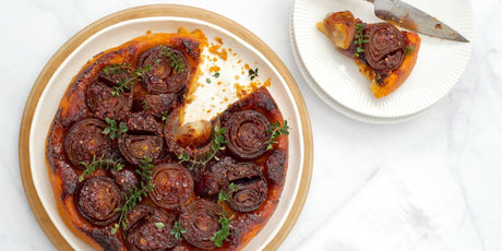 Upside-down Nduja and Onion Tart