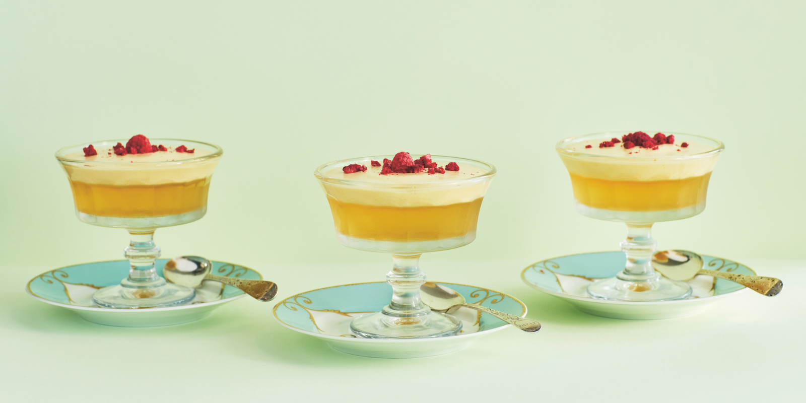 Verjuice jelly with zabaglione