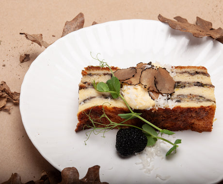 Black Truffle, Leek, Pancetta and Brioche Pudding