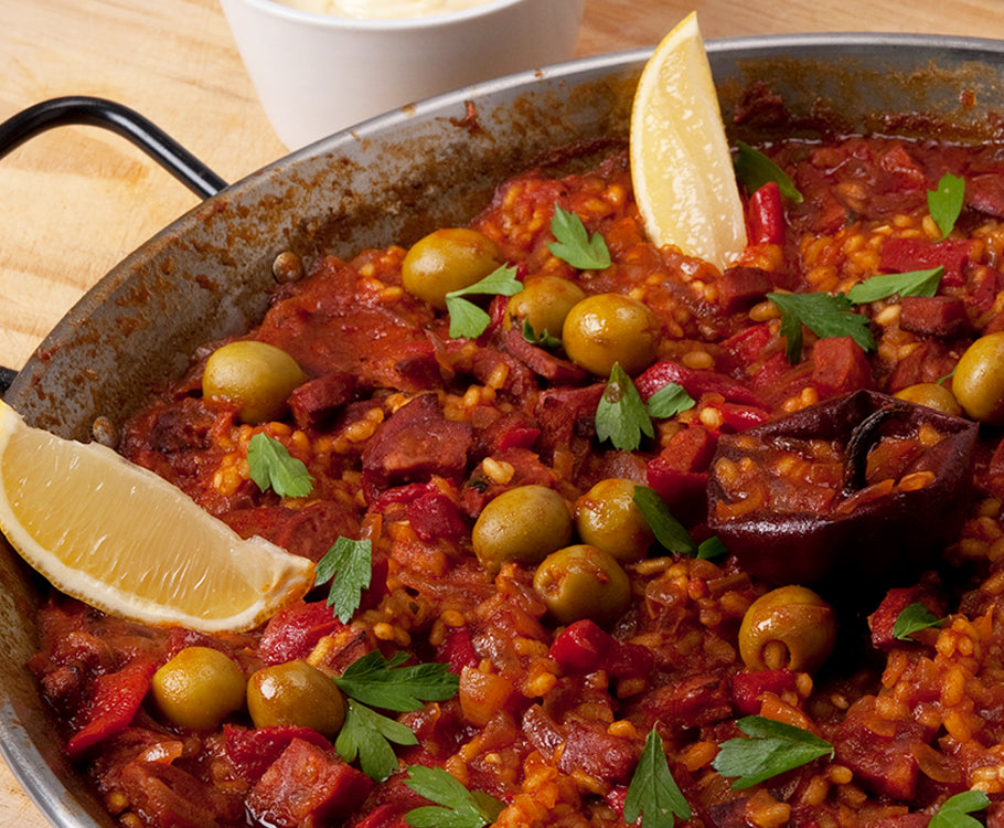 Chorizo, Olive & Piquillo Paella