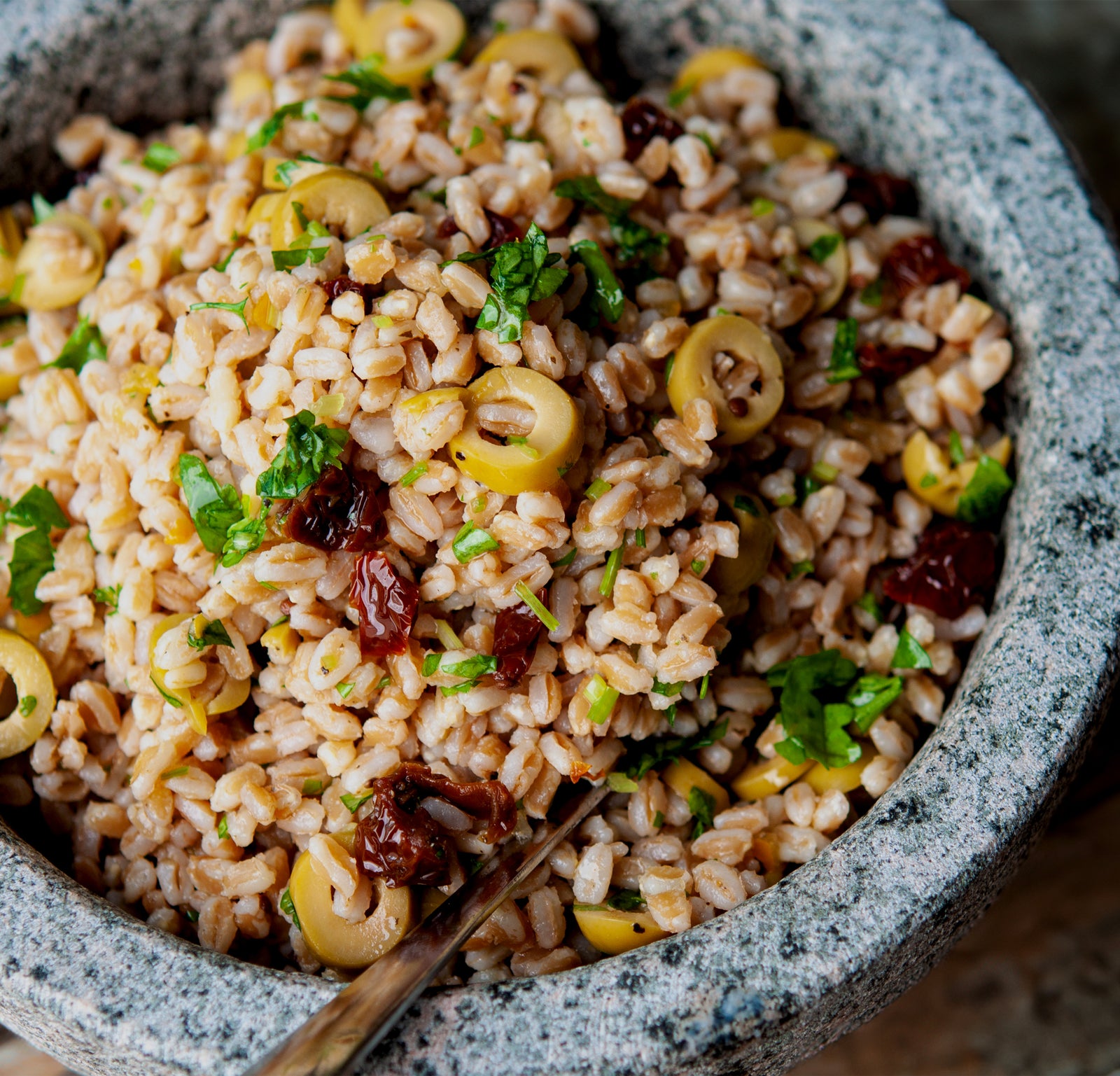 Farro Salad with Losada Olives