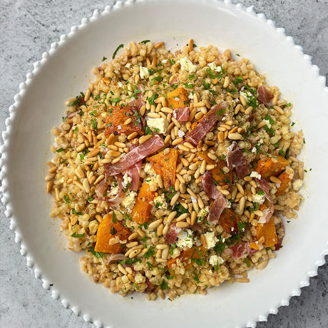 Sage, Pumpkin and Chorizo Fregola Salad