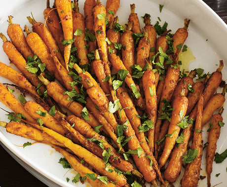 Harissa Roast Baby Carrots