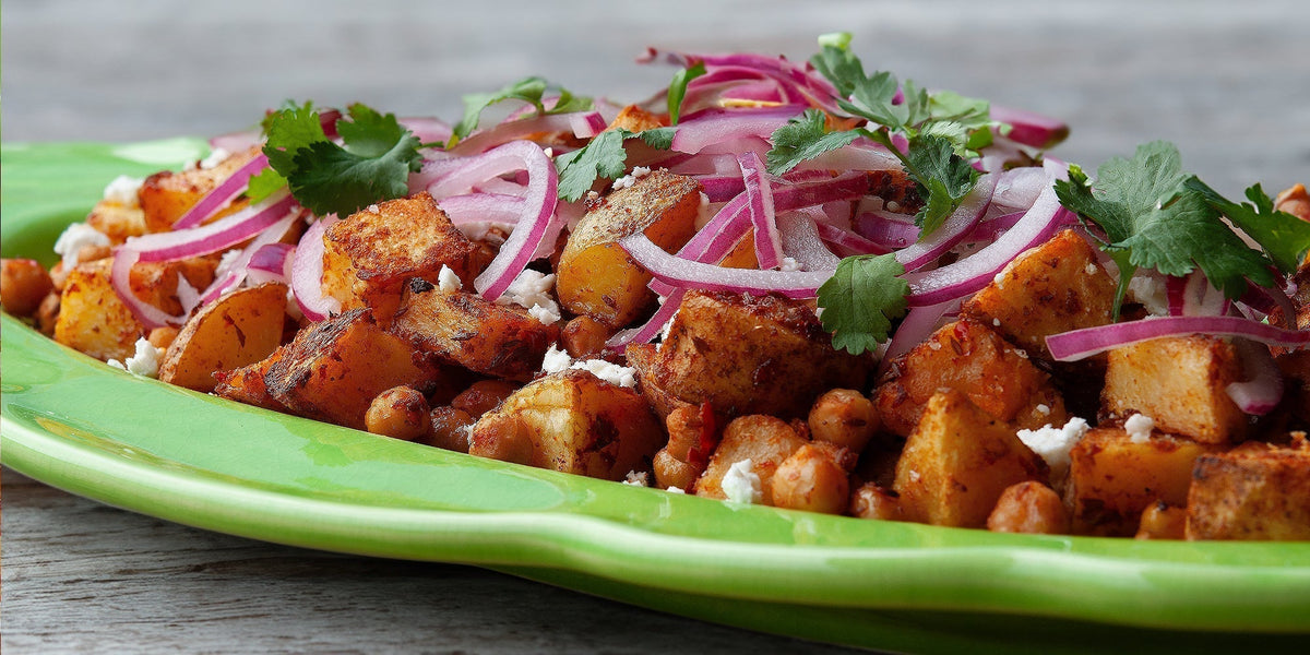 Harissa-roasted Chickpeas and Potatoes 