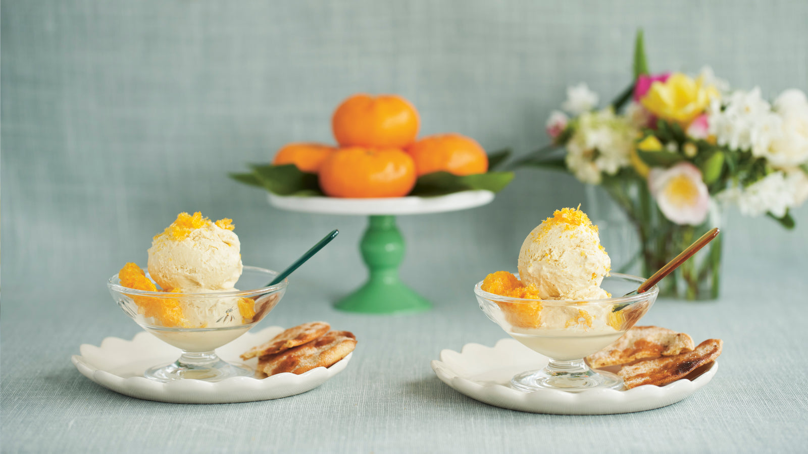 Mandarin-infused Olive Oil Ice Cream