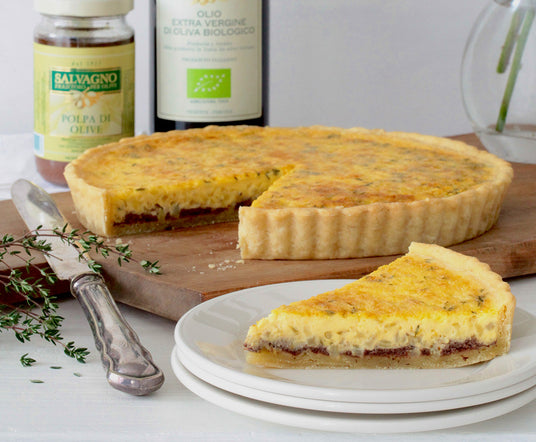 Olive, Onion, Parmigiano Tart with Olive Oil Pastry