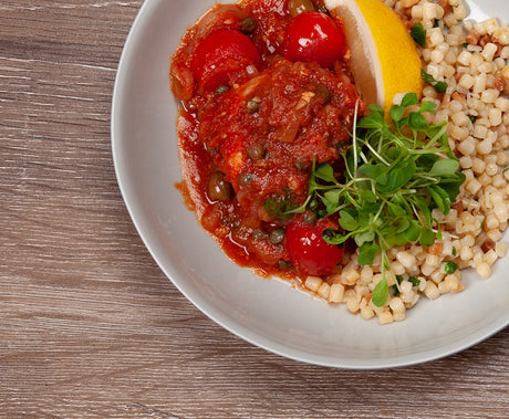 Rolled Fish Bake with Cherry Tomatoes