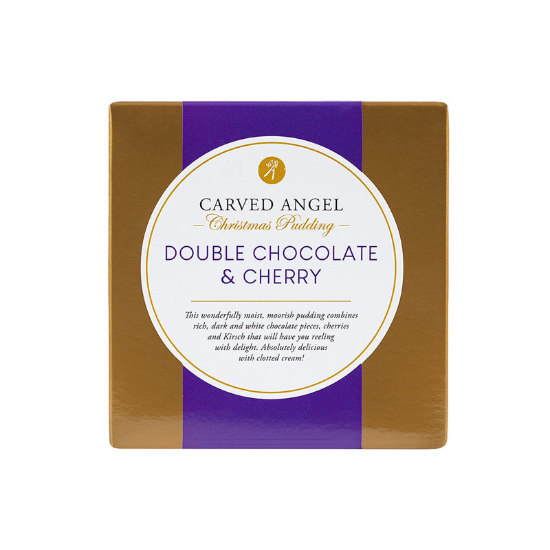 The Carved Angel Double Chocolate & Cherry Christmas Pudding 120g | New Zealand Delivery | Sabato Auckland