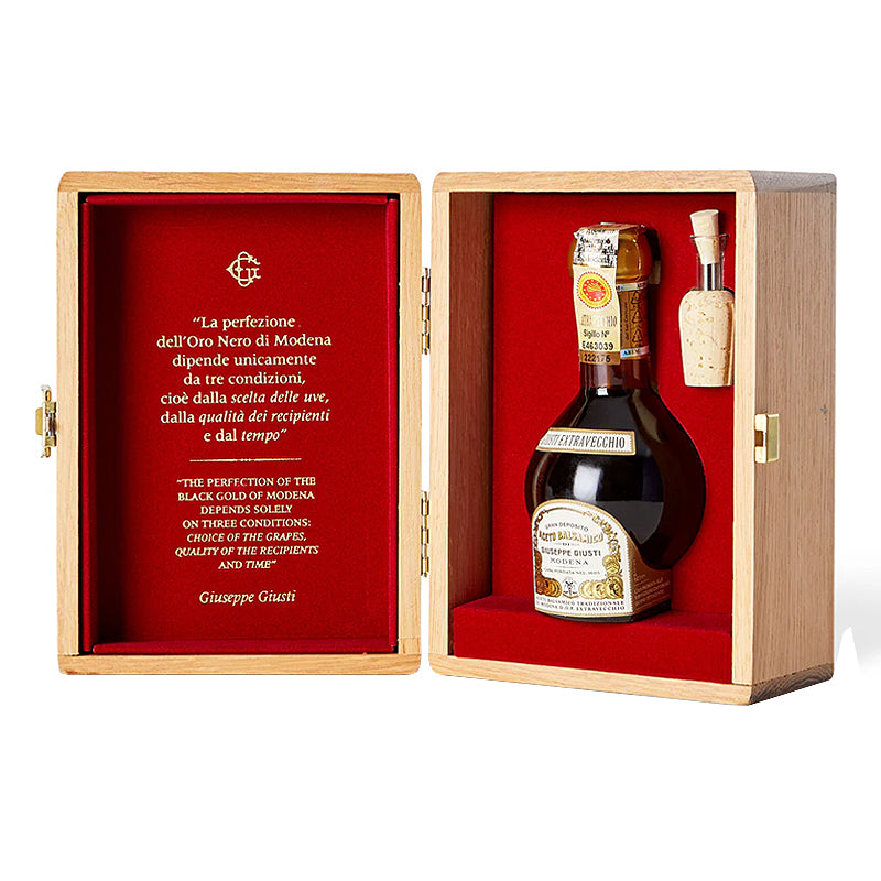 Giusti Tradizionale Balsamic Vinegar of Modena DOP Extravecchio (25 year) 100ml in Wooden Case | New Zealand Delivery | Sabato Auckland