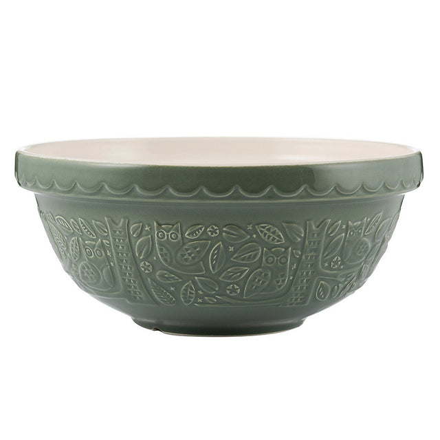 Mason Cash 'In The Forest' Mixing Bowl ~ Dark Green Owl 26cm | New Zealand Delivery | Sabato Auckland