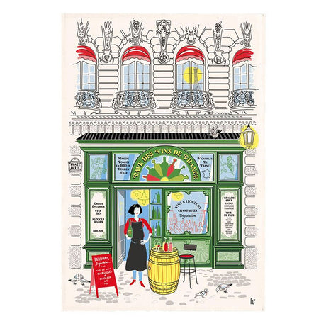 French Cotton Tea Towel ~ Wine Merchant | New Zealand Delivery | Sabato Auckland