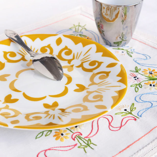 Tsé & Tsé Uzbek Plate ~ Small 21cm ~  Yulduzi Yellow | New Zealand Delivery | Sabato Auckland